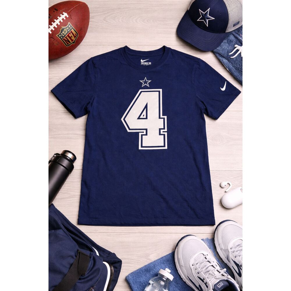 Nike Tee Dallas Cowboys Dak Prescott #4 T-Shirt Men's Medium (615m)